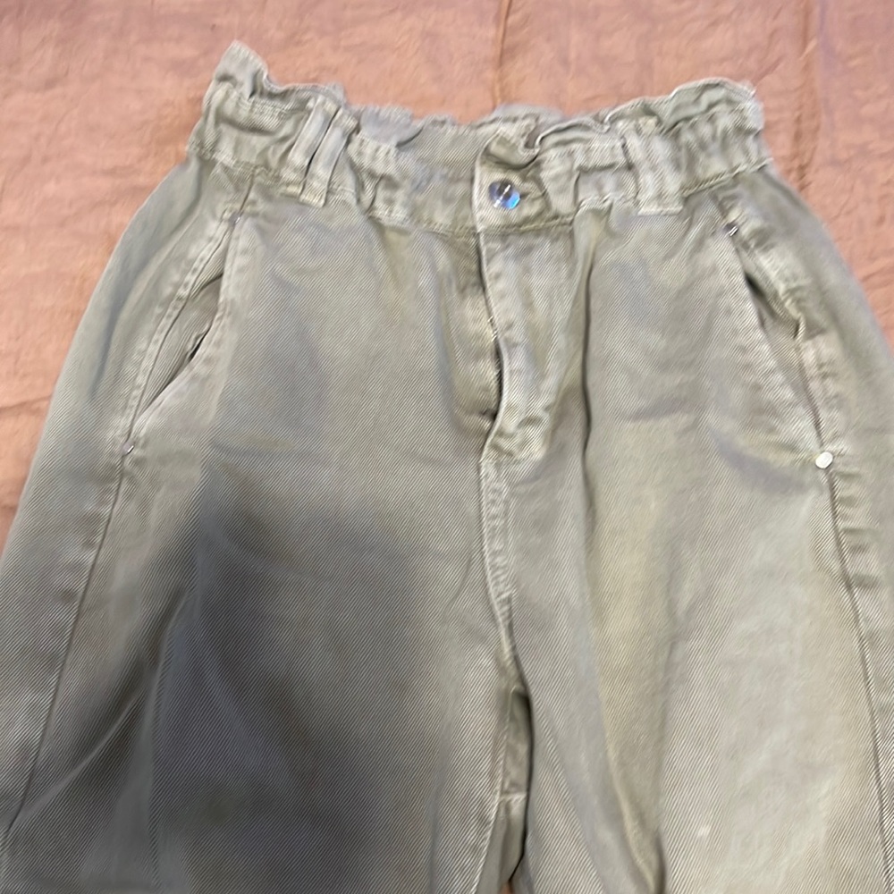 sage green mom jeans